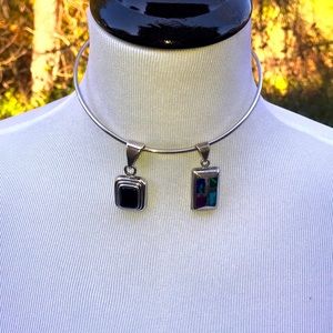 Silpada choker with two pendants
